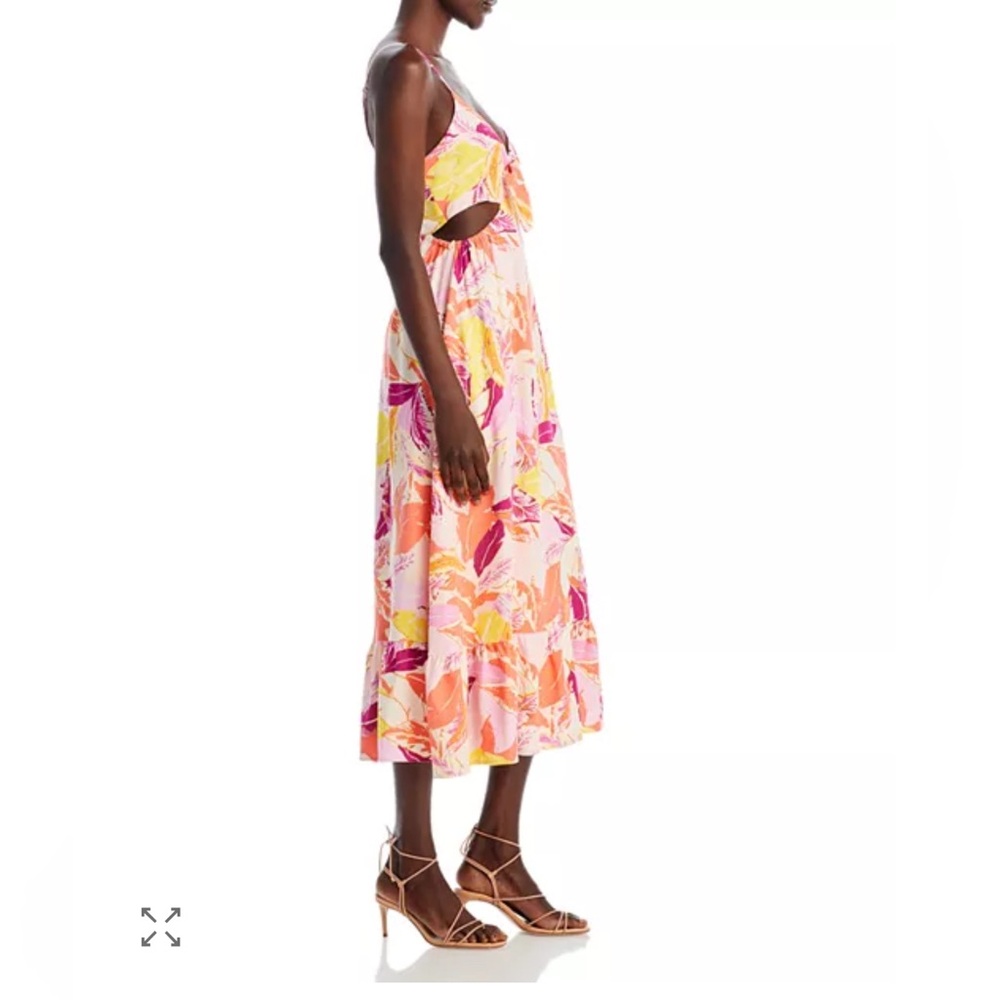 AQUA Linen Cut-Out Dress XS - Picture 14 of 16